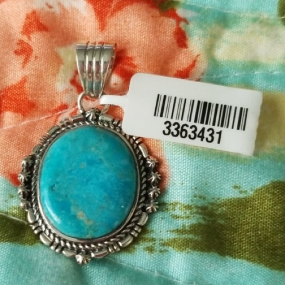 Kingmaker turquoise pendant sterling